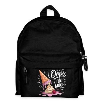 Oups trop de motif de crème glacée amusant avec fonte - Sac à dos Enfant - noir - Devant