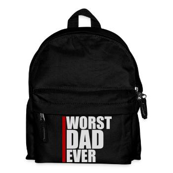 Worst Dad Ever Funny Sarcastic Father's Day Dad - Kids' Backpack - black - Front