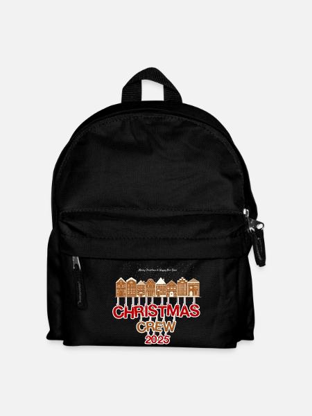 Christmas Crew 2025 Gingerbread Houses - Kids' Backpack - black