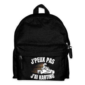 Ich kann nicht. Ich habe einen Kartfahrer. - Kinder Rucksack - Schwarz - Vorne