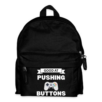 Good button press saying - Kids' Backpack - black - Front