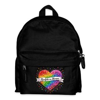 Confetti in the Heart - Carnival Fastelovend - Kids' Backpack - black - Front