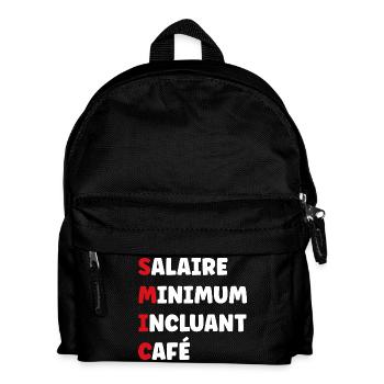 Minimum Wage Including Coffee SMIC - Kids' Backpack - black - Front