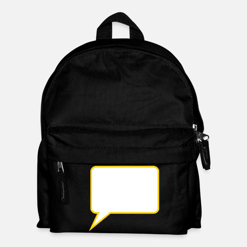 Sprechblase Comic selbst gestalten personalisieren - Kinder Rucksack - Schwarz
