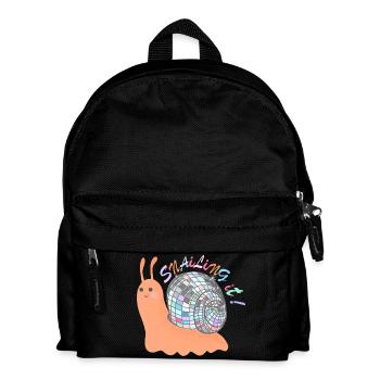Escargot ! – Escargot coloré avec boule disco - Sac à dos Enfant - noir - Devant