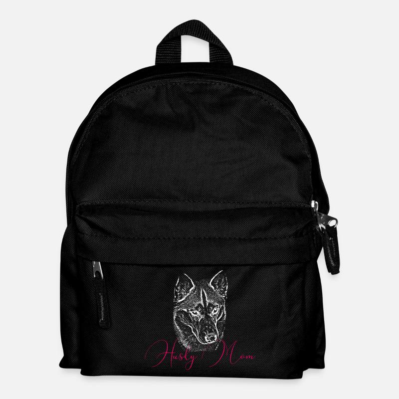 Husky Mom Kunstdruck - Kinder Rucksack - Schwarz