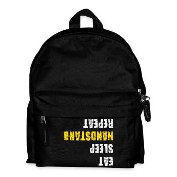 Eat Sleep Handstand Repeat Gymnastics - Kids' Backpack - black - Front