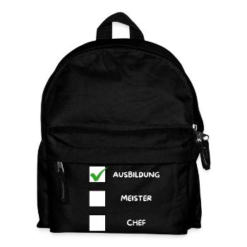 AZUBI (Meister) Checkliste - Kinder Rucksack - Schwarz - Vorne