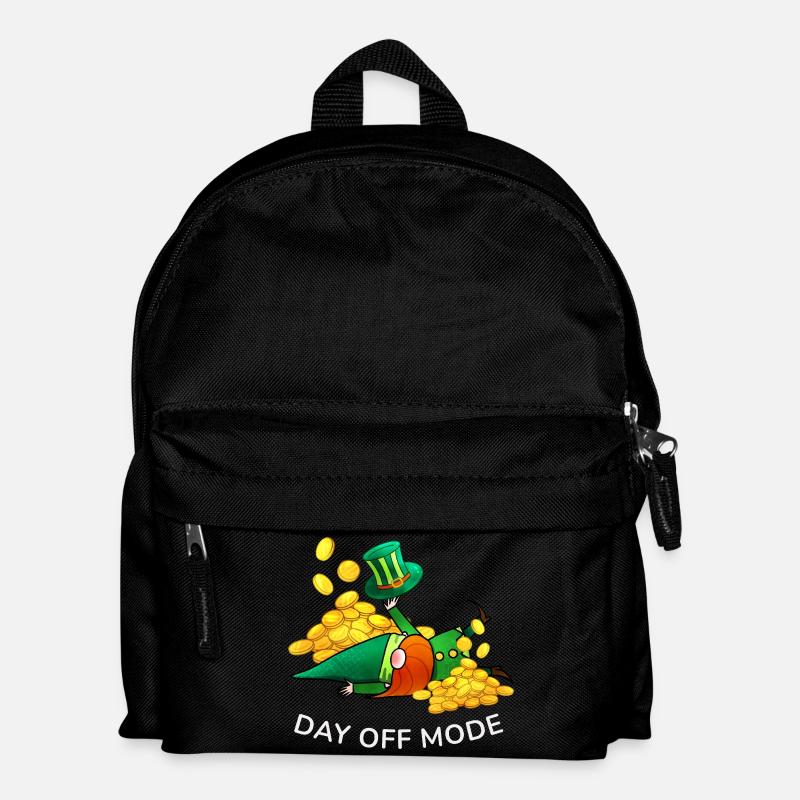 Tag freier Modus Leprechaun - Kinder Rucksack - Schwarz