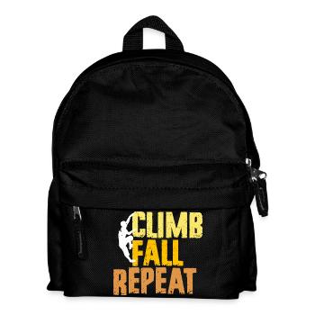 Indoor Climbing Indoor Climbing Climb Fall Repeat - Kids' Backpack - black - Front