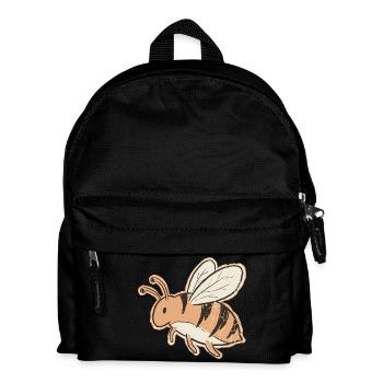 Oranger Cartoon Bienenstreifen Tiger - Kinder Rucksack - Schwarz - Vorne