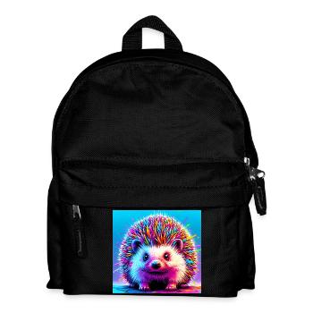 Igel - Kinder Rucksack - Schwarz - Vorne