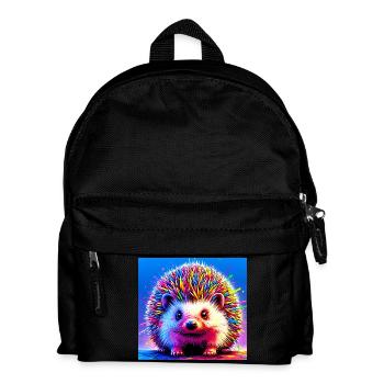Igel - Kinder Rucksack - Schwarz - Vorne
