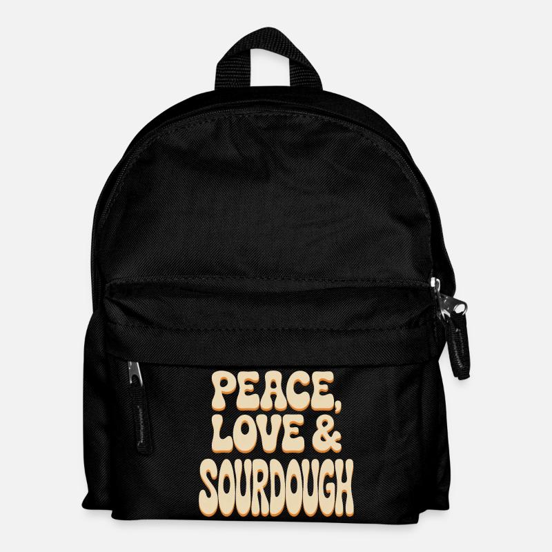 Frieden, Liebe und Sauerteig - Kinder Rucksack - Schwarz
