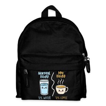 Coffee vs water 72% - Kids' Backpack - black - Front
