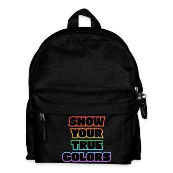 Zeig deine wahren Farben LGBT-Stolz - Kinder Rucksack - Schwarz - Vorne
