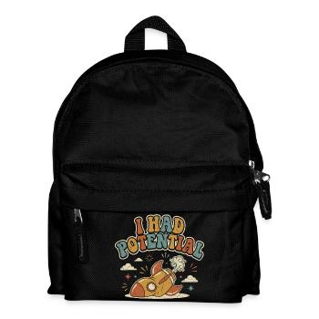 Ich hatte Rocket Potential Retro-Humor - Kinder Rucksack - Schwarz - Vorne