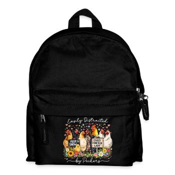 Humor Hens Passion Farm Zuchtgeschenk - Kinder Rucksack - Schwarz - Vorne