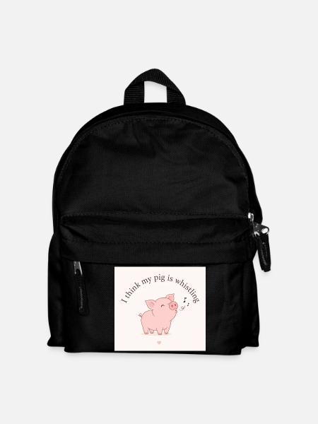 I think my pig is whistling - Kinder Rucksack - Schwarz