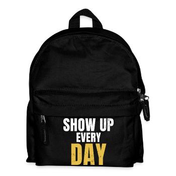 Citation de motivation pour venir tous les jours à la salle de sport - Sac à dos Enfant - noir - Devant