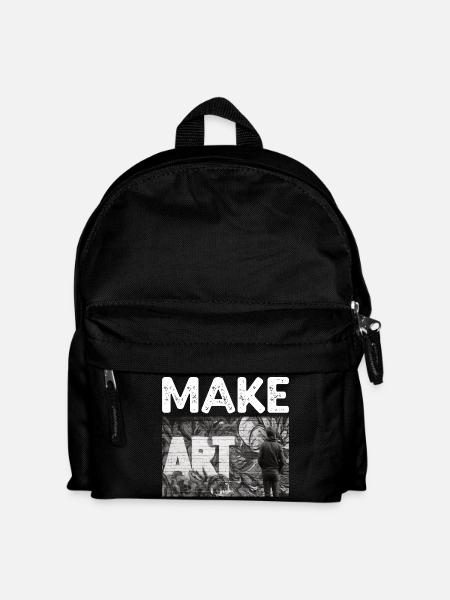 Make Art - Kinder Rucksack - Schwarz