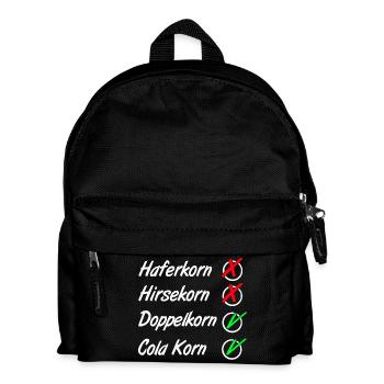 Doppelkorn , Cola Korn , Party - Kinder Rucksack - Schwarz - Vorne