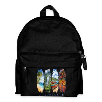 Guadeloupe Travel – Karibik Insel & Kultur Motiv - Kinder Rucksack - Schwarz - Vorne
