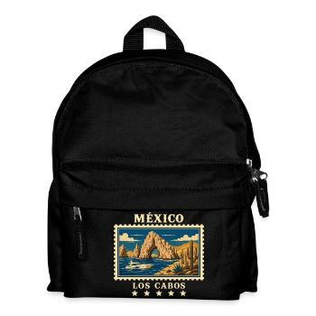 Mexiko Los Cabos Vintage Reisemarke - Kinder Rucksack - Schwarz - Vorne