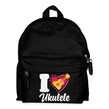 Lustiges Ukulele Designs Und Sprüche - Kinder Rucksack - Schwarz - Vorne