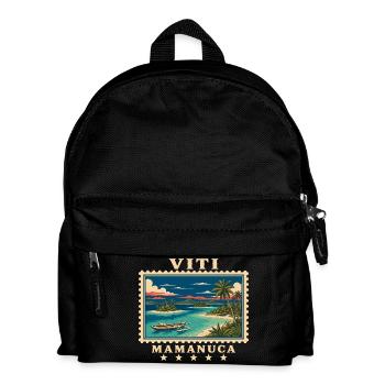 Fiji Mamanuca Vintage Travel Brand - Kids' Backpack - black - Front