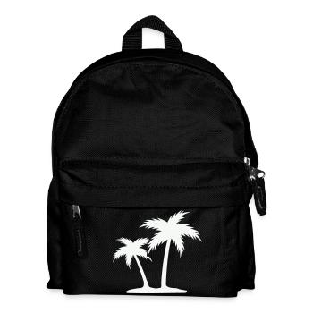 Palmeninsel Silhouette - Kinder Rucksack - Schwarz - Vorne