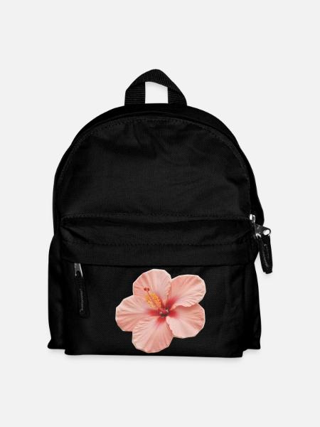 Hibiskuspfirsich - Kinder Rucksack - Schwarz