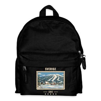 Schweden Åre Winter Vintage Reisemarke - Kinder Rucksack - Schwarz - Vorne