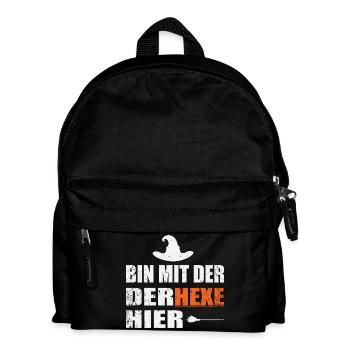 ich bin mit der hexe hier - Kinder Rucksack - Schwarz - Vorne