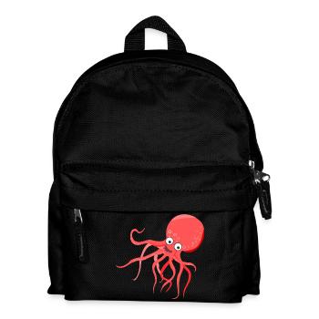 tintenfisch giant octopus krake kalmar sepien fish - Kinder Rucksack - Schwarz - Vorne