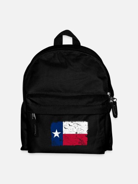 Texas Vintage Flagge - Kinder Rucksack - Schwarz