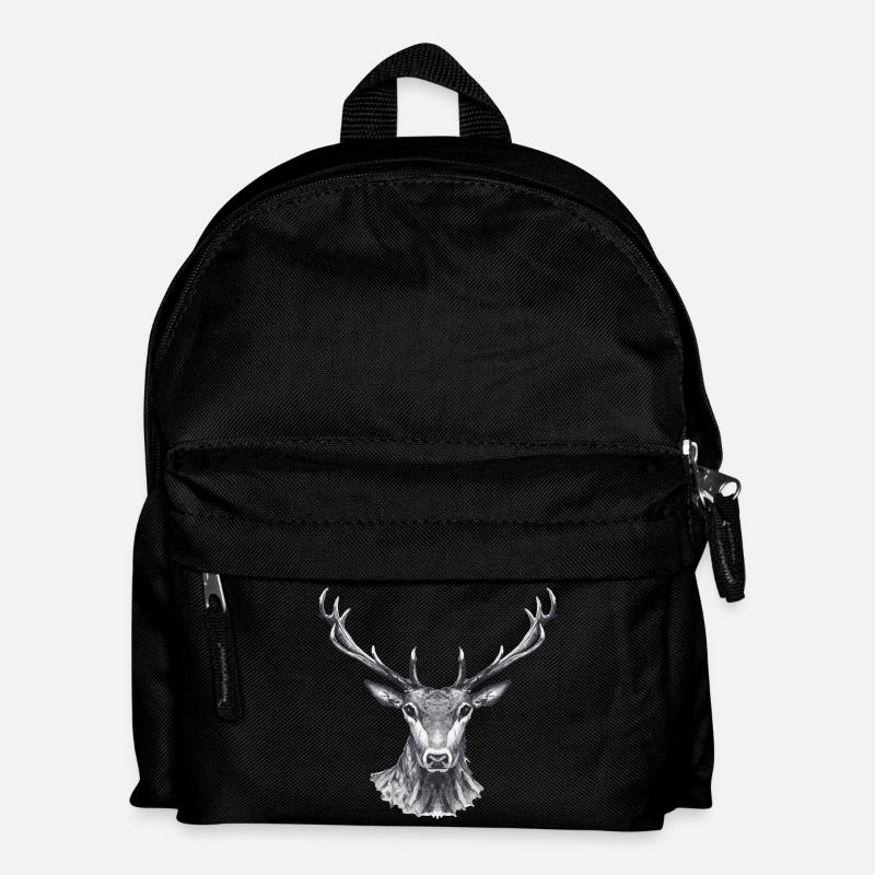 Hirsch - Kinder Rucksack - Schwarz