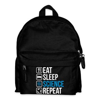 Eat Sleep Science Repeat - Kinder Rucksack - Schwarz - Vorne