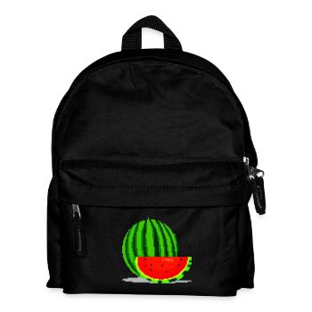 Pixel Art Melon - Kids' Backpack - black - Front