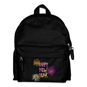 Happy new year bunt Silvester 2 - Kinder Rucksack - Schwarz - Vorne
