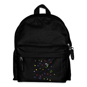 Confetti colorful carnival carnival streamer party - Kids' Backpack - black - Front