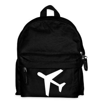 Symbol Flugzeug - Kinder Rucksack - Schwarz - Vorne