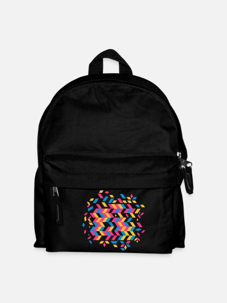 A herringbone pattern - Kids' Backpack - black
