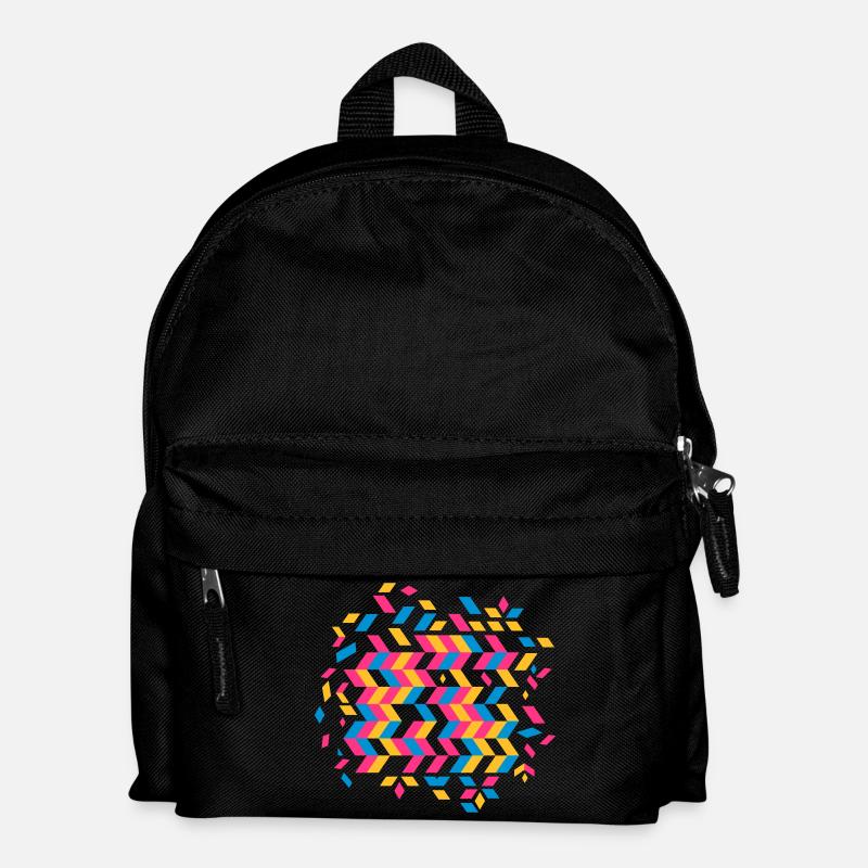 Fischgrätenmuster - Kinder Rucksack - Schwarz