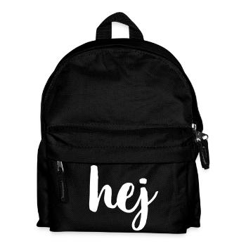 hej I Hello Welcome I Gift - Kids' Backpack - black - Front