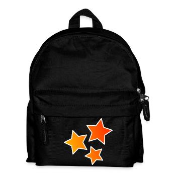 STAR. STAR. STERNE. PARTY. JAHRESTAG. WEIHNACHTEN - Kinder Rucksack - Schwarz - Vorne