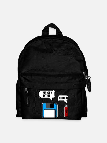 Retro Tech Vater Enthüllung - Kinder Rucksack - Schwarz