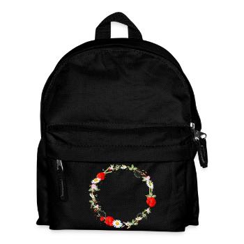 belle couronne de prairie d’été avec des coquelicots - Sac à dos Enfant - noir - Devant
