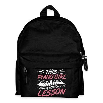 Pianist Girl - Kids' Backpack - black - Front