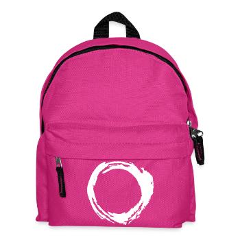 Cercle pinceau brush blanc - Sac à dos Enfant - fuchsia - Devant